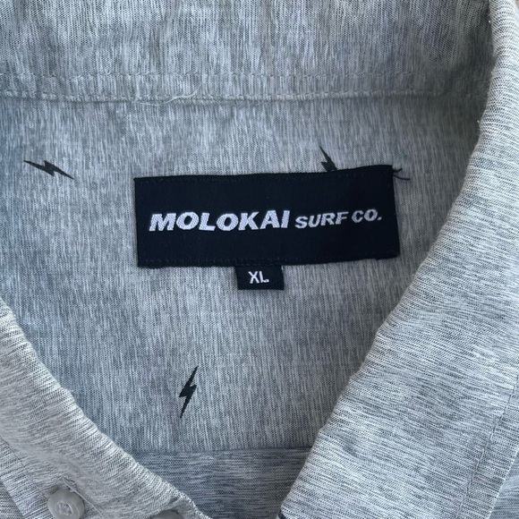 Molokai Surf Button Down Slim Fit Hawaiian Short Sleeve Shirt Size XL - Picture 8 of 8